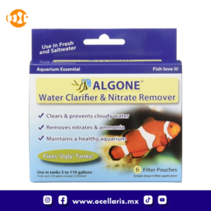 Clarificador de agua para acuarios y removedor de nitratos - 1,250 Lts.