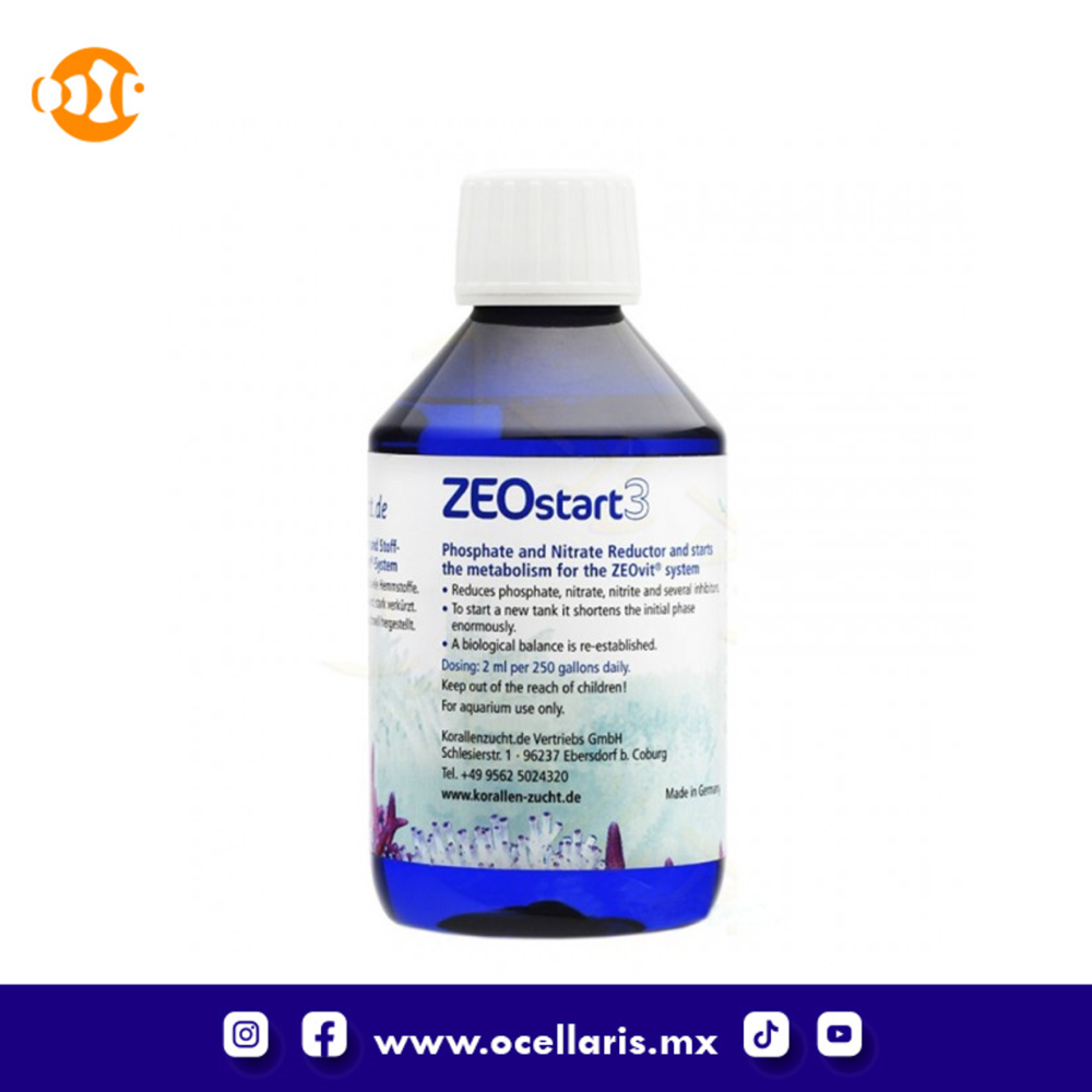 ZeoStart 3 - Reductor de Fosfatos y Nitratos - 250 ml