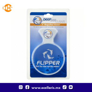 Visor de acuario magnético Flipper DeepSee - 4 pulg - Transparente