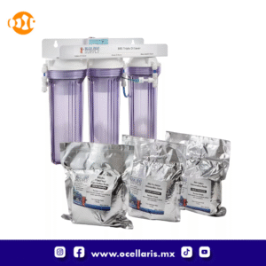 Kit ahorrador de DI triple con resinas y medidor de TDS