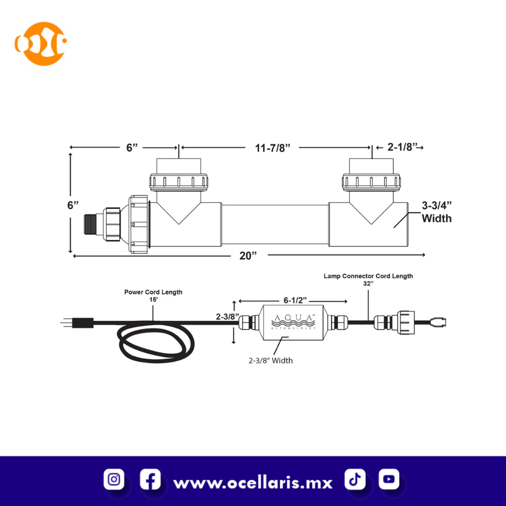 Esterilizador UV AquaUltraviolet Classic 57W - Blanco - Image 5