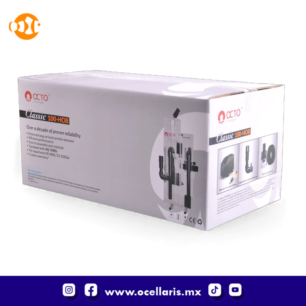 Octo Classic 100 HOB Protein Skimmer - Image 4